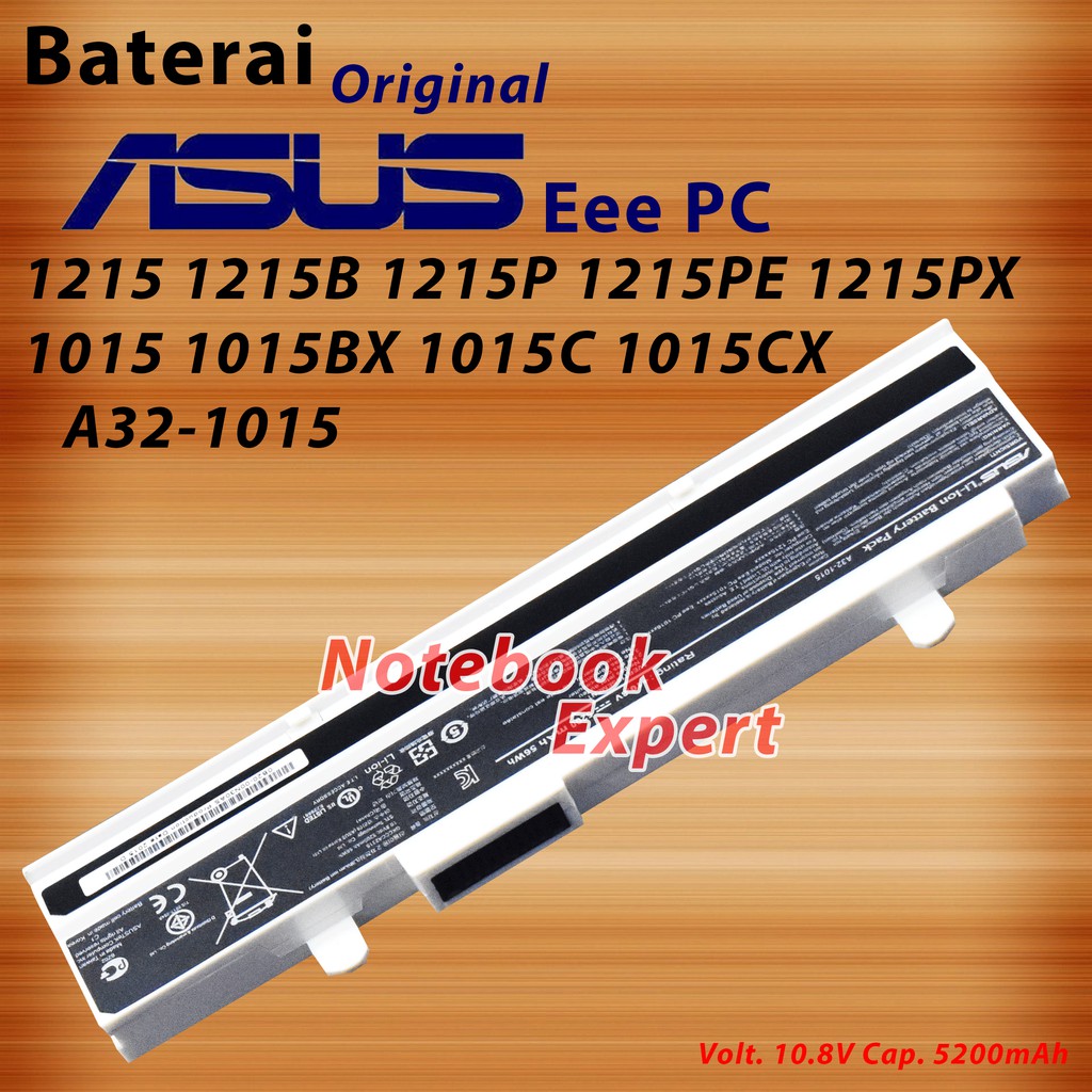 BATERAI FOR LAPTOP ASUS Eee PC 1215 1215B 1215P 1215PE 1215PX A32-1015 PUTIH - ORIGINAL