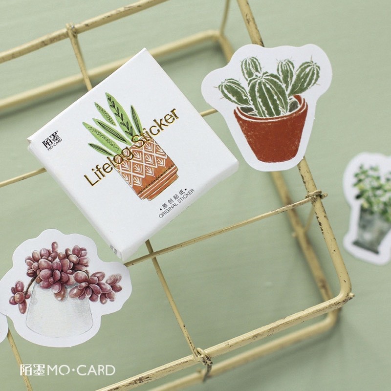 45 pcs Stickers CACTUS Deco Diary DIY ScrapBook Planner Bujo  Journal-stiker lucu murah aesthetic