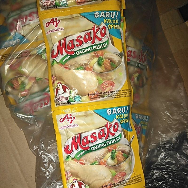 

Masako Ayam 9 gr. 1 renceng (12 pcs.) EXPIRED MARET 2022