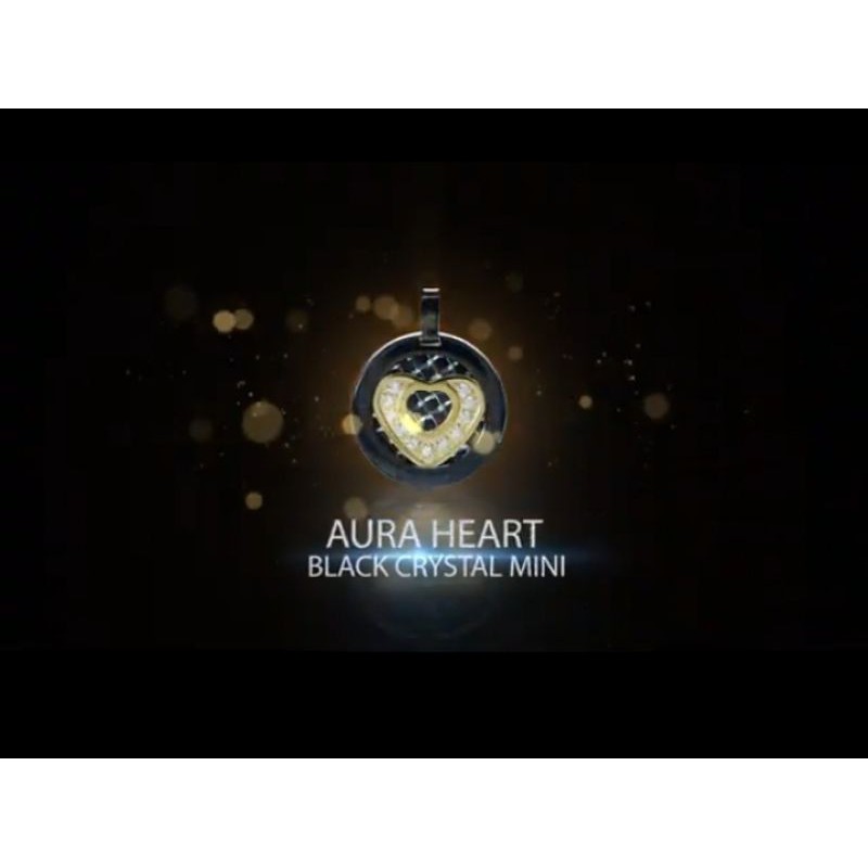Kalung Kesehatan Aura Heart Black Crystal Mini MCI (100% Original)