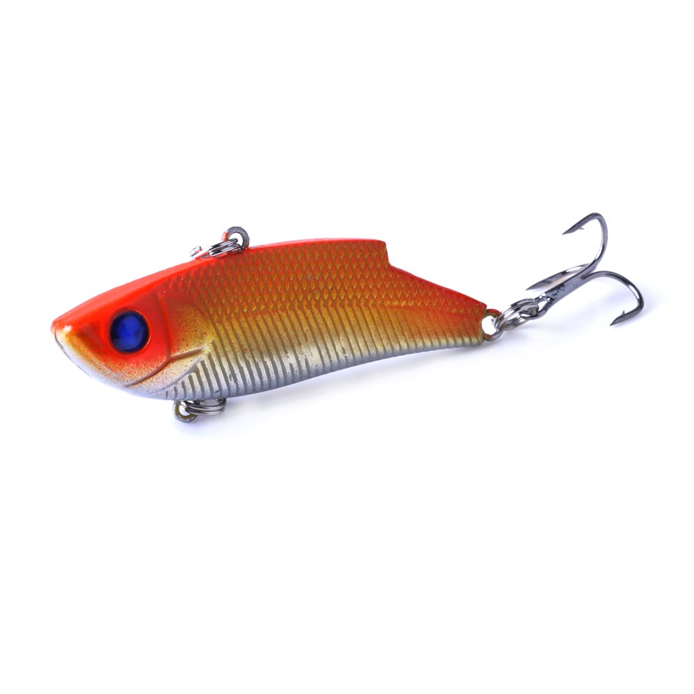 HENGJIA 1pcs 5.5cm/10g Umpan VIB pancing 3d lifelike eyes swimbait ikan fishing lure ikan hooks kait