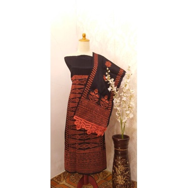 songket silungkang full kristal premium