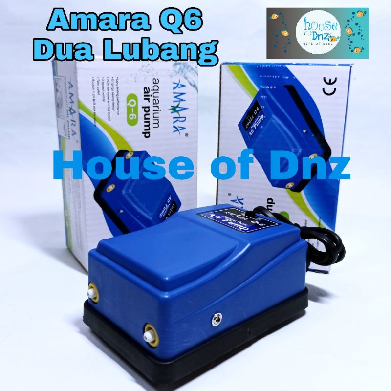 Pompa Aerator Aquarium AIR PUMP AMARA Q-6 2 Lubang Amara Q6