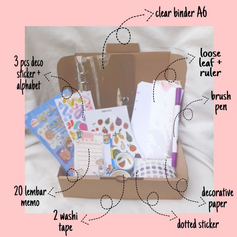 

Binder Kit A6 Transparant / Journal Kit Lengkap