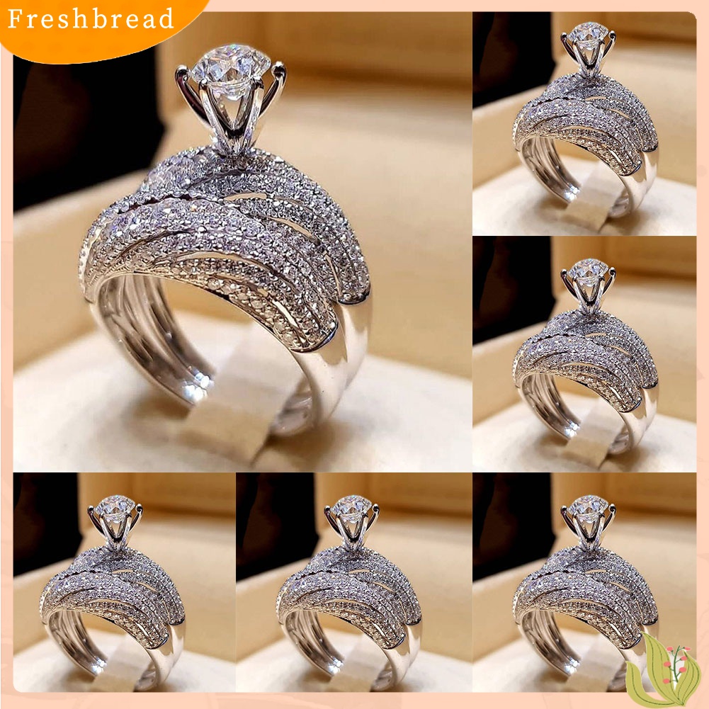 [TERLARIS]Vintage Women Round Wedding Charm Finger Ring Rhinestone Party Jewelry Gifts