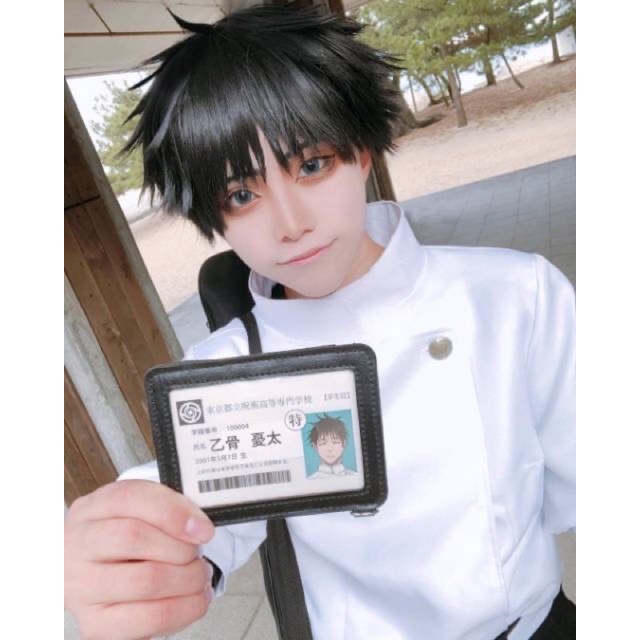 Yuta Okkotsu wig Jujutsu Kaisen Movie 0 wig cowok cosplay hitam 2