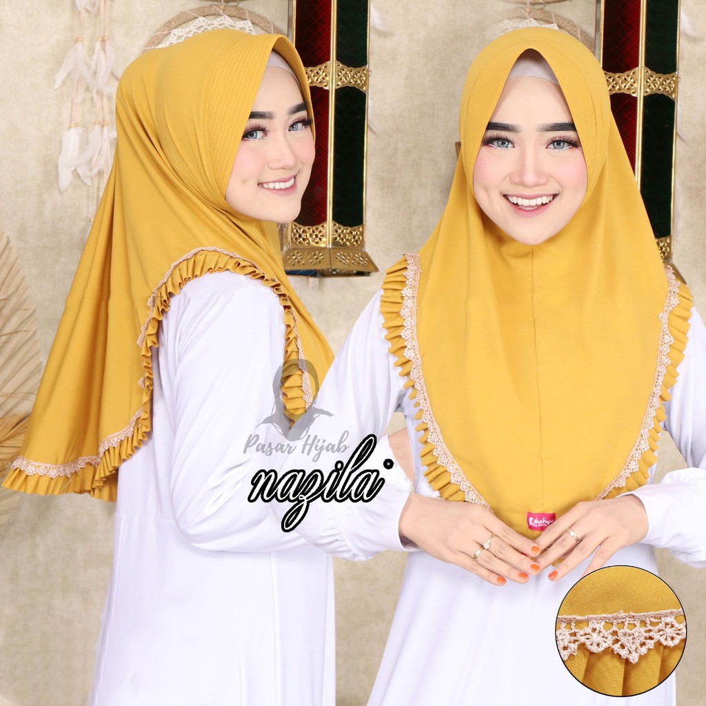 Jilbab Instan Nazila Hijab Instan Jersey Premium Kerudung Bergo Pasar Hija'b