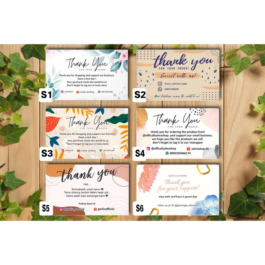 

stiker thank you costum