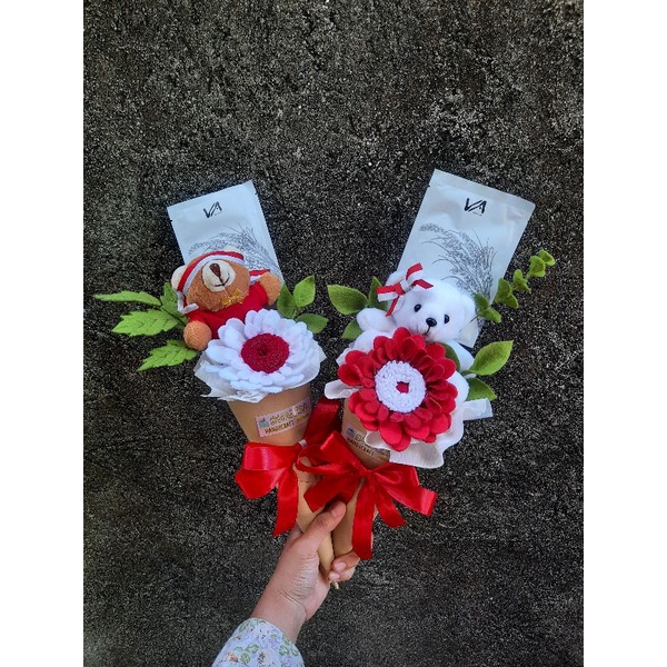 

Buket Boneka | Buket Masker | Kado Unik | Kado simpel | Kado Ultah | Gift Birthday | Buket Bunga Flanel