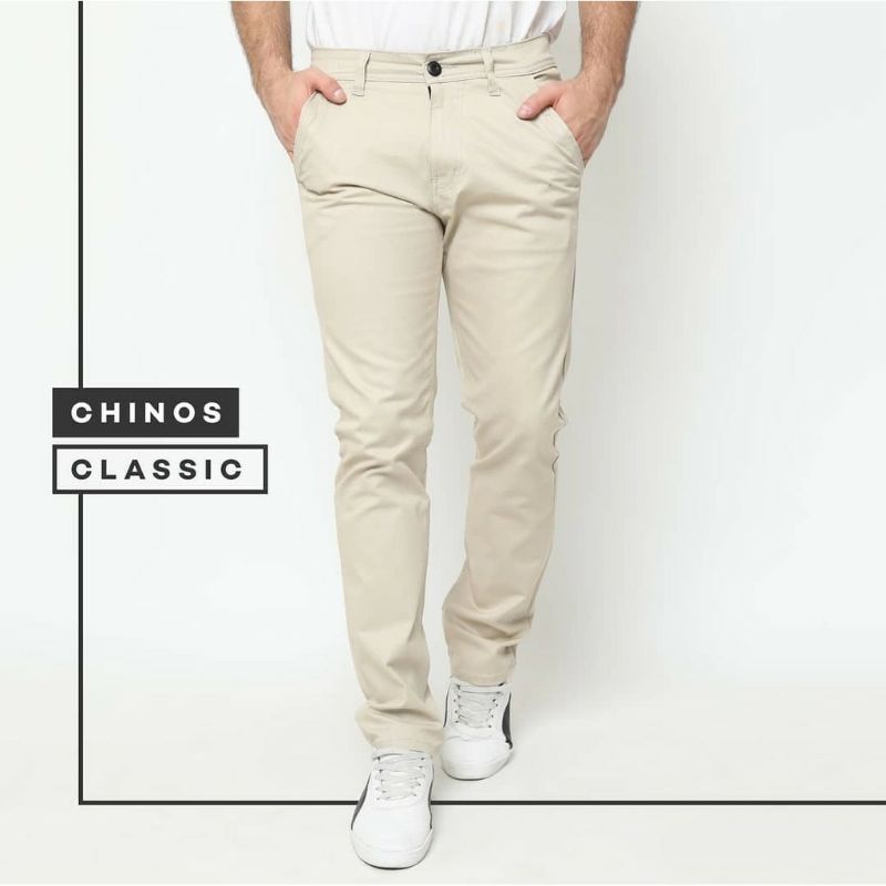 Celana Pria SLIMFIT Chinos Panjang Jumbo Size 33 - 44 Big Size Oversize Pria Kasual