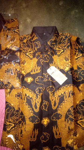 Kemeja Batik Anak Laki-laki Lengan Panjang Motif Naga/baju Batik Anak Premium/batik Anak