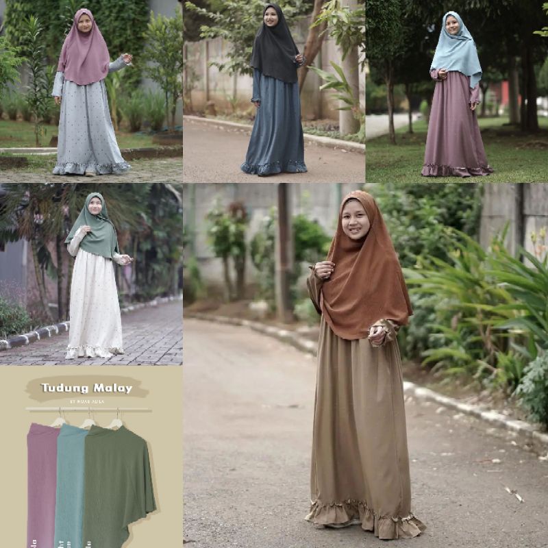 Gamis Dotly  motif totol by hijab alila bahan Baby Twill