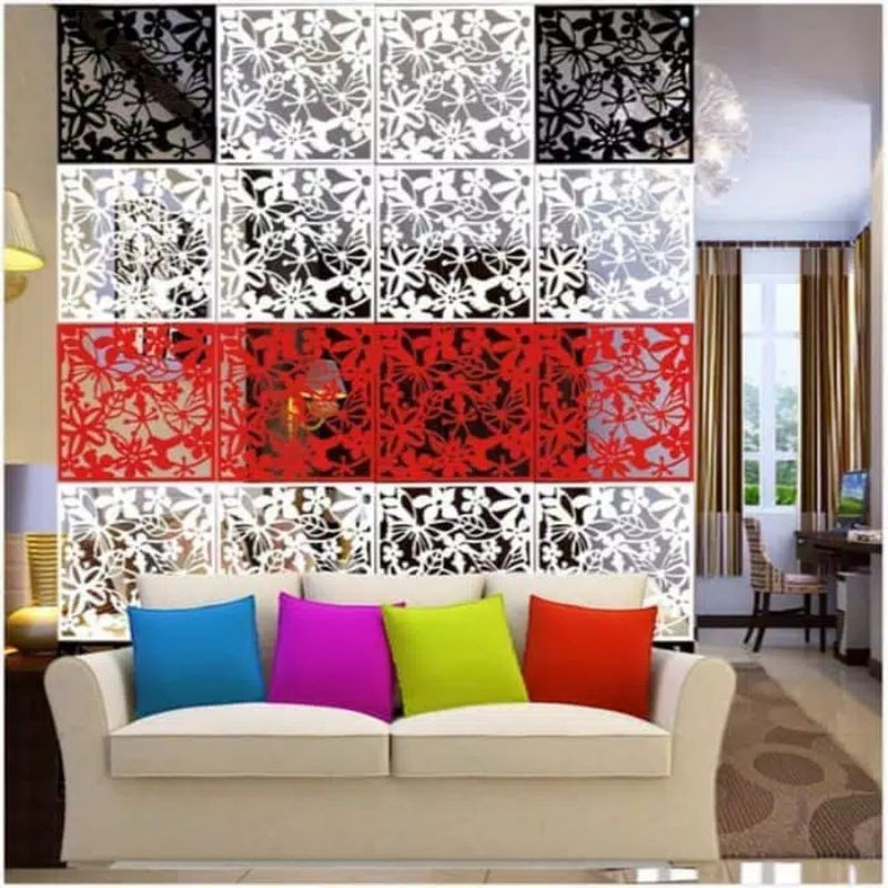 PARTISI SEKAT RUANGAN DEKORASI BAHAN PVC MOTIF BUTTERFLIES VINTAGE 3D GANTUNG PARTISI BAHAN PVC Pembatas Ruangan 1pcs Ada Ring Pengait Tinggal Pasang Partisi Penyekat Ruangan Pembatas Ruangan