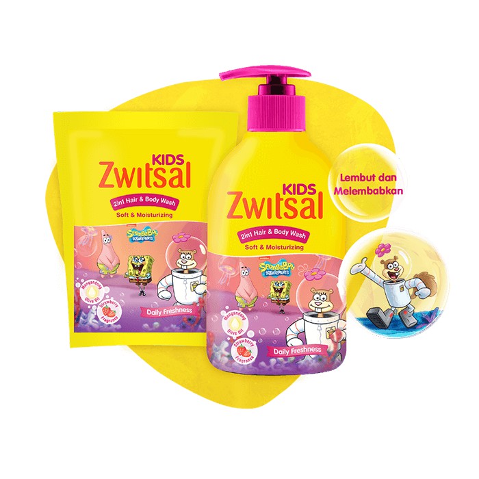 ♥BabyYank♥ Zwitsal Kids 2in 1 Hair &amp; Body Wash / Baby Bath / Bubble Bath / Sabun Mandi Anak