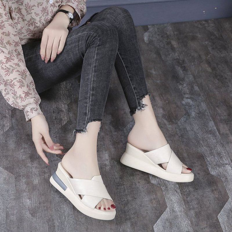 Permata  Sandal Wedges Wanita 1184 Import Sandal Ringan Quality Premium