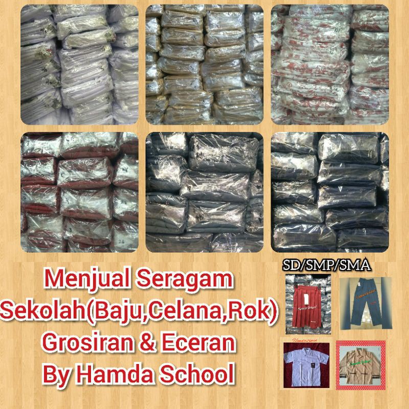 Celana Panjang LosBan Tanpa Karet Putih untuk Smp/Sma Seragam Sekolah