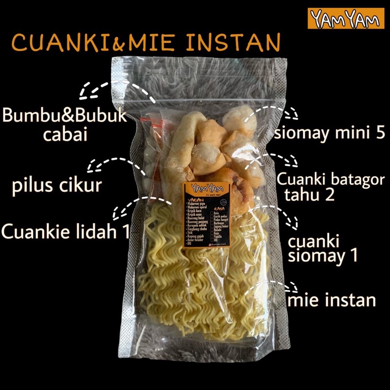 CUANKI INSTAN Plus Mie tanpa baso aci asli garut murah!