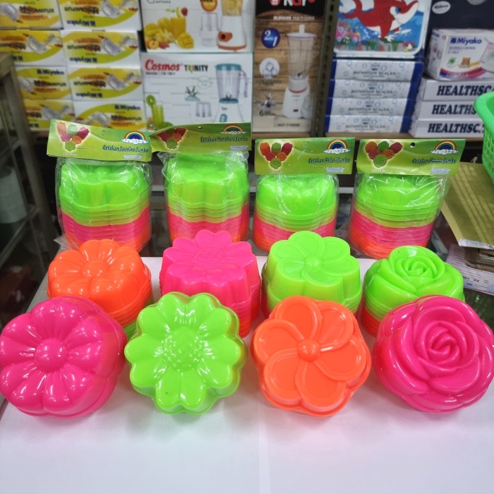 Loyang Cetakan Plastik Jumbo Rainbow Kue Nasi Kukus PutuAyu isi 12pcs - Mawar