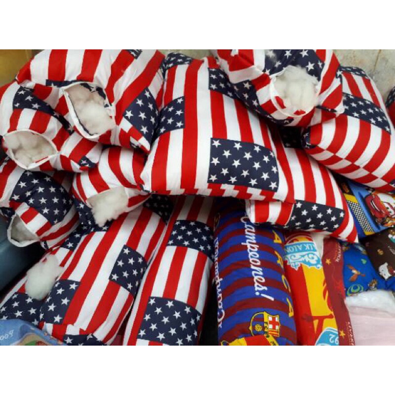 Bantal Silicon Busa KAPAS  MOTIF Amerika / USA / AMERICA BANTAL DAKRON KAPAS JUAL ECER &amp; GROSIR TERMURAH