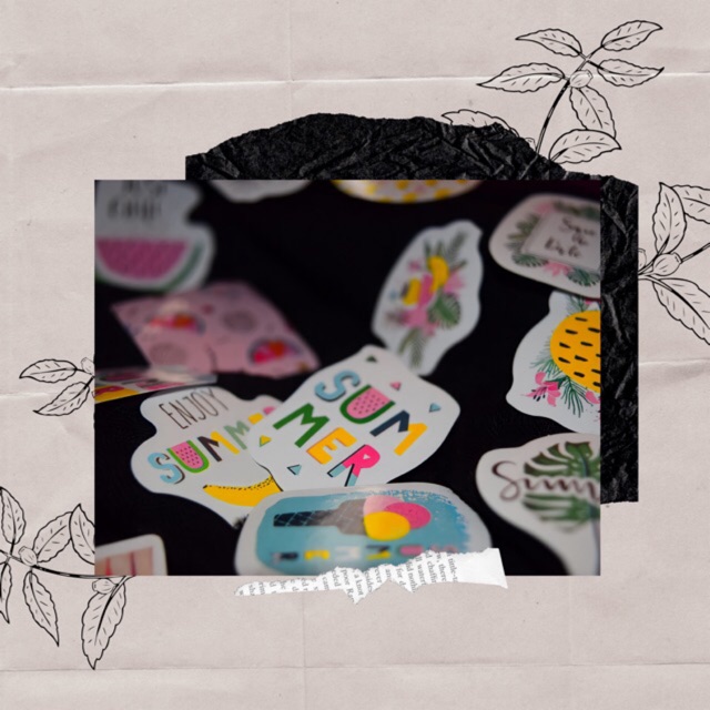 

[BELI 5 GRATIS 1]Aesthetics tumblr sticker set / Stiker untuk Laptop,Case,Handphone,Scrapbook DIY