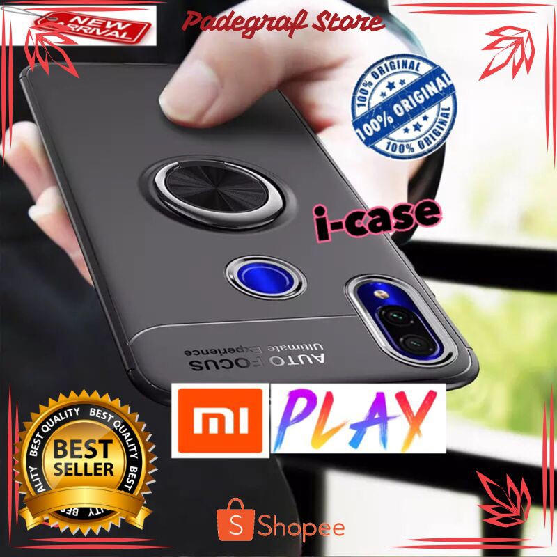 Murah Soft Case Xiaomi Mi Play Autofocus With i-ring casing cover mi play Elegan