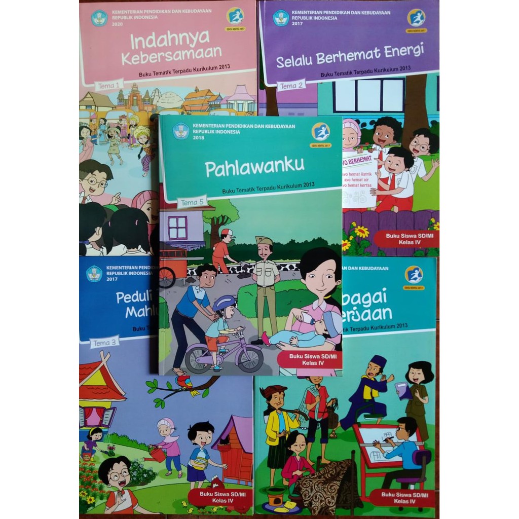 Buku Tematik Tema 1,2,3,4,5,6,7,8,9 Kelas 4 SD/MI Semester 1 dan 2  Kurikulum 2013 revisi 2017