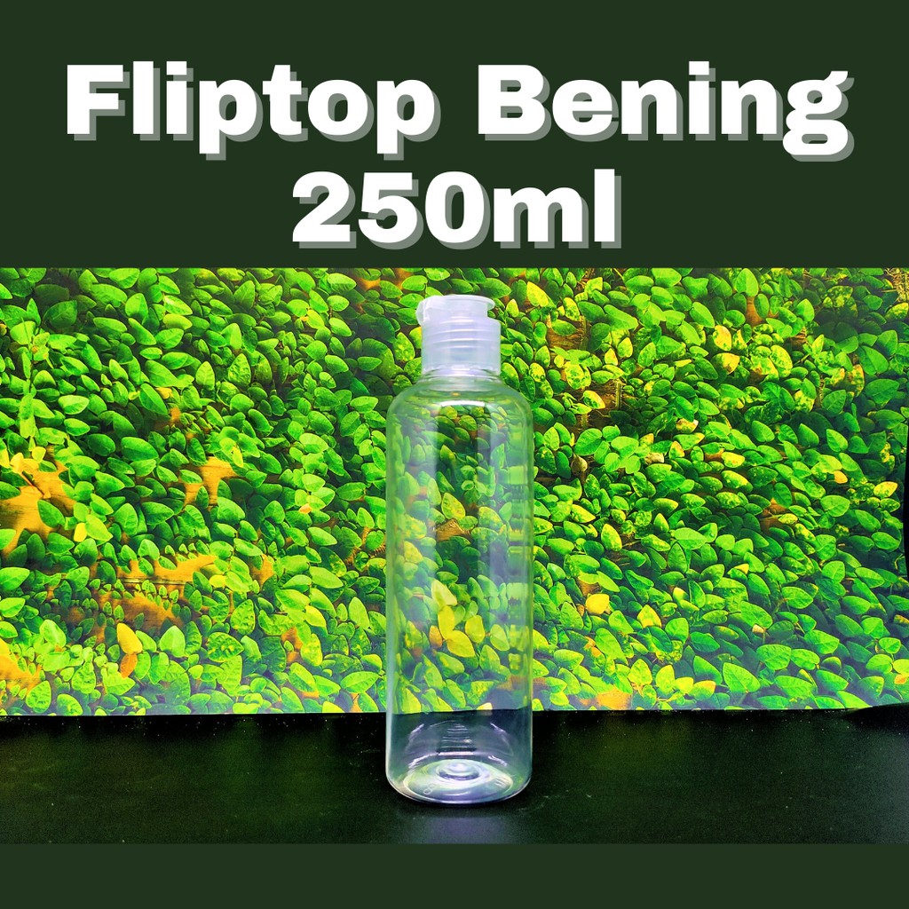 Botol Fliptop Bening (berbagai ukuran)