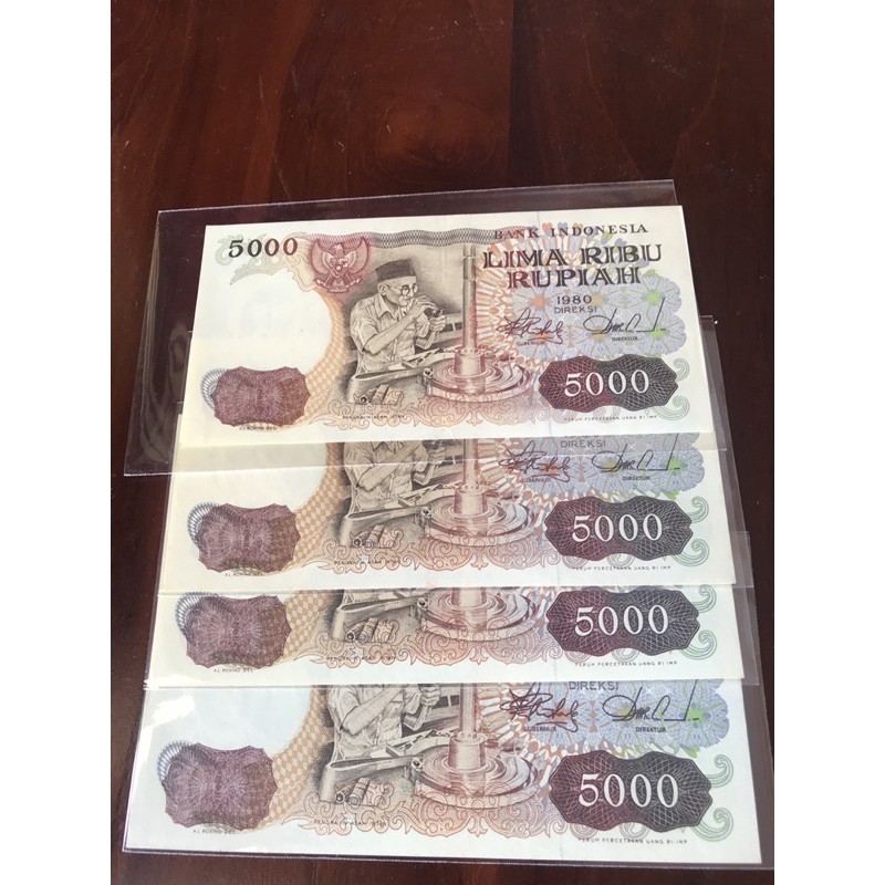 uang kertas 5000 rupiah ASAH INTAN UNC GRESS