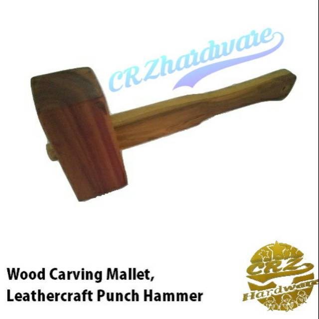 Palu Kayu Ganden Palu Ukir Kerajinan Kulit Leather Carving Wooden Mallet Hammer