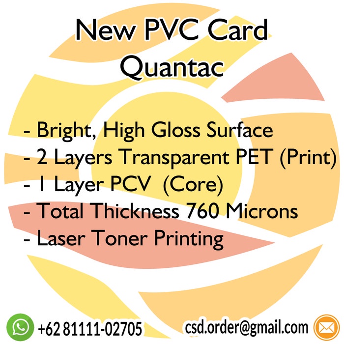 

Bergaransi Quantac Pvc Card Print Laser A3+ Id Card 3 Layers Pet Film - Lembar Hemat
