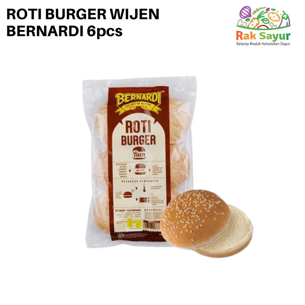 

Roti Burger Wijen Bernardi Premium Isi 6 Makanan Sandwich Padang