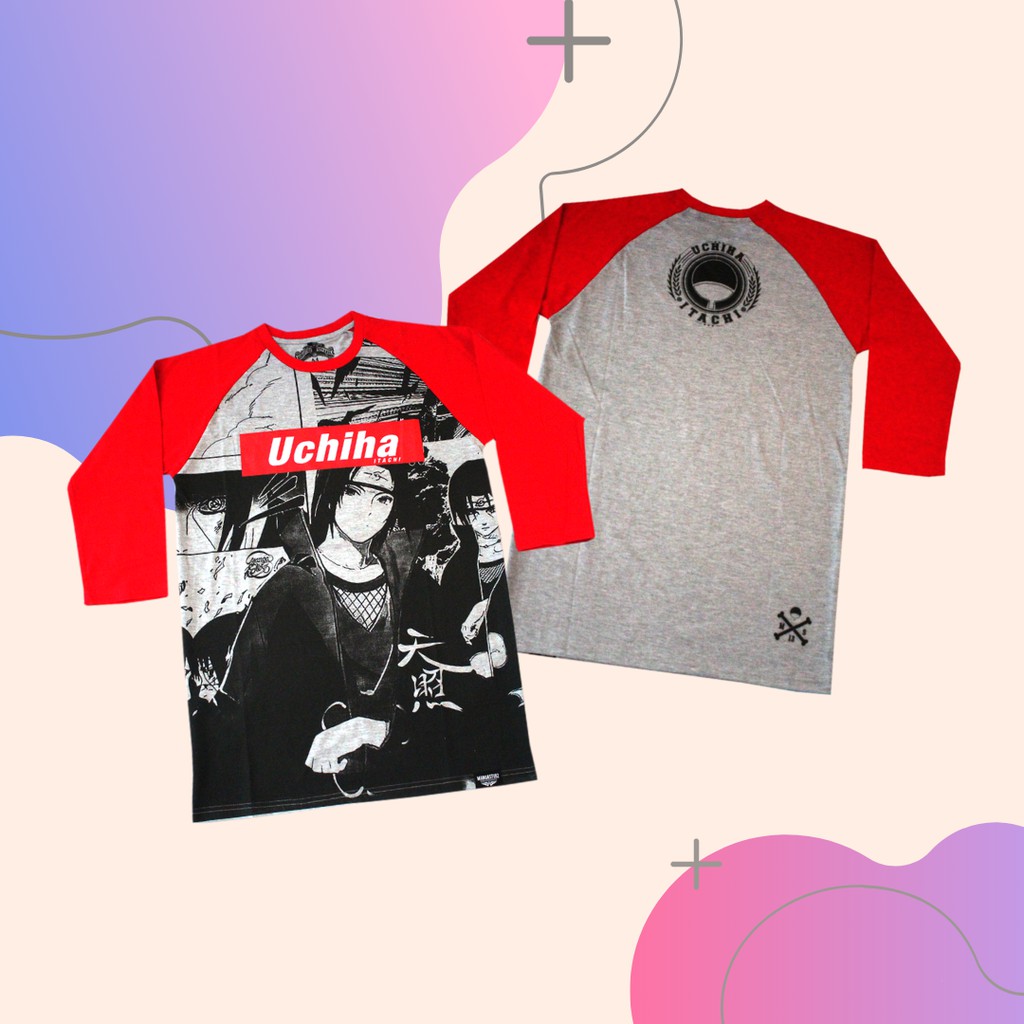 Kaos Itachi Kaos Uchiha Raglan