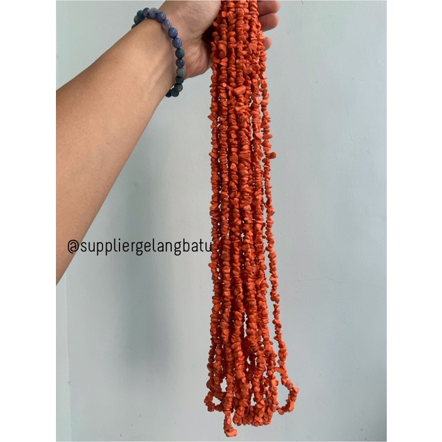 kerikil Batu alam orange turquoise pirus oren 1cm phyrus howlite craft