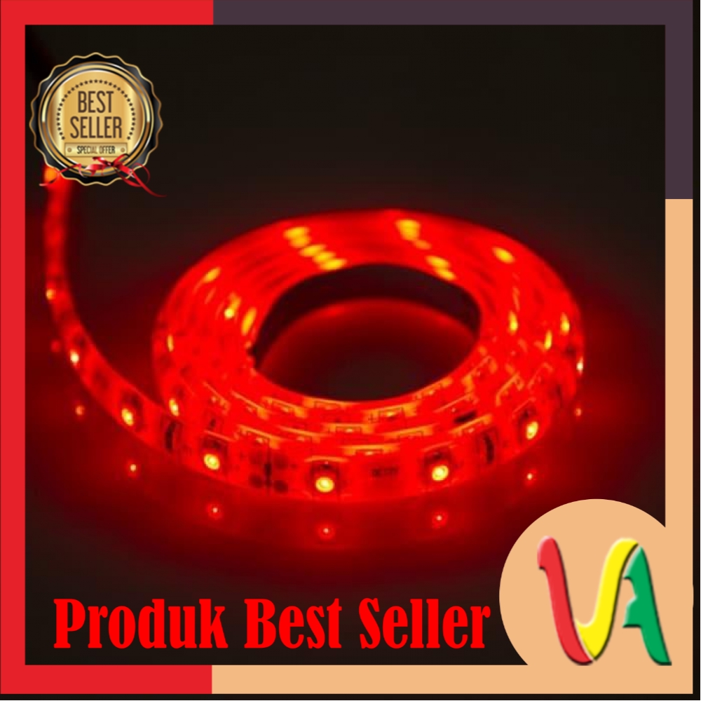 LED STRIP 3528 IP44 / OUTDOOR / MERAH / INDOOR / ETALASE / WATERPROOF