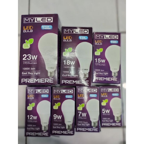 LAMPU LED BOHLAM LED MY LED BULB PREMIER 5W,7W,9W,12W,15W,18W,23W Lampu myled premiere garansi 1 tahun