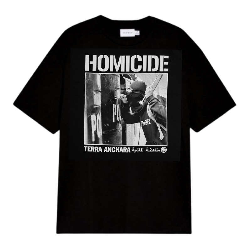 KAOS keren BAJU kece HOMICIDE DEWASA ANAK - TSHIRT HITAM PRIA WANITA OVERSIZE VINTAGE BOOTLEG DEWASA