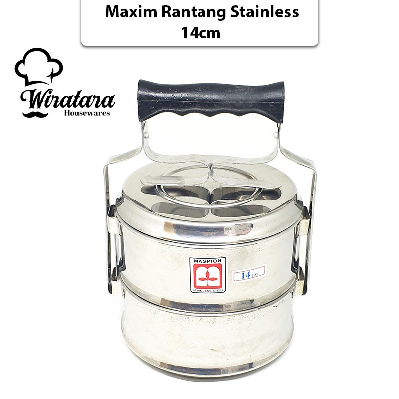 MASPION Rantangan 14/2 14 cm Susun 2 R 142 - Stainless