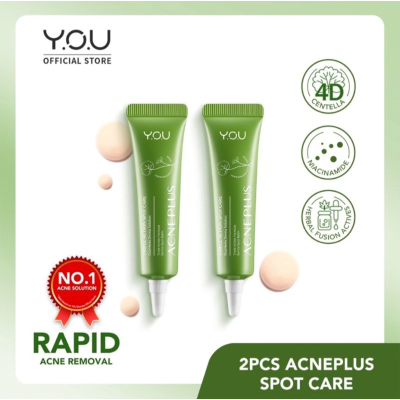 YOU Hy! Amino Facial Wash Oil Control, Sabun Cuci Muka YOU Hydrating, Brightening, Anti-Acne Acneplus Spot Neon Lasting Lip Tint R498 Triple UV Elixir SPF 50+