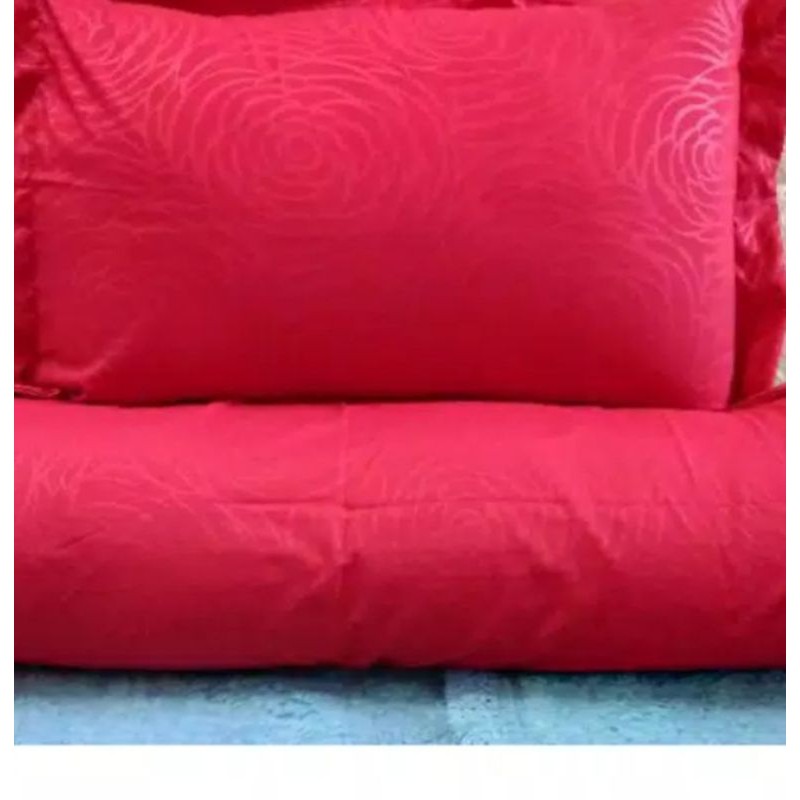 1 set sarung bantal dan guling polos/embos super lembut