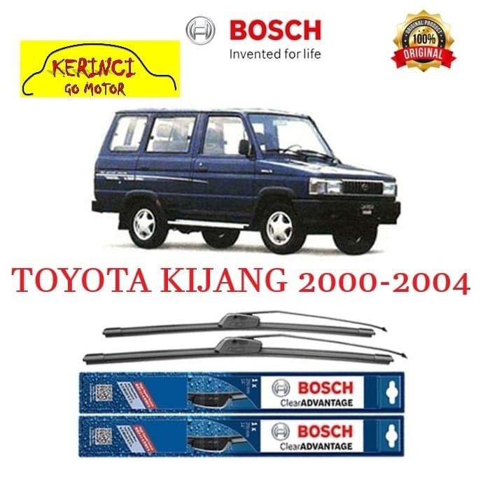 WIPER BOSCH CLEAR ADVANTAGE TOYOTA KIJANG 2000-2004 18&quot; &amp; 18&quot; SEPASANG