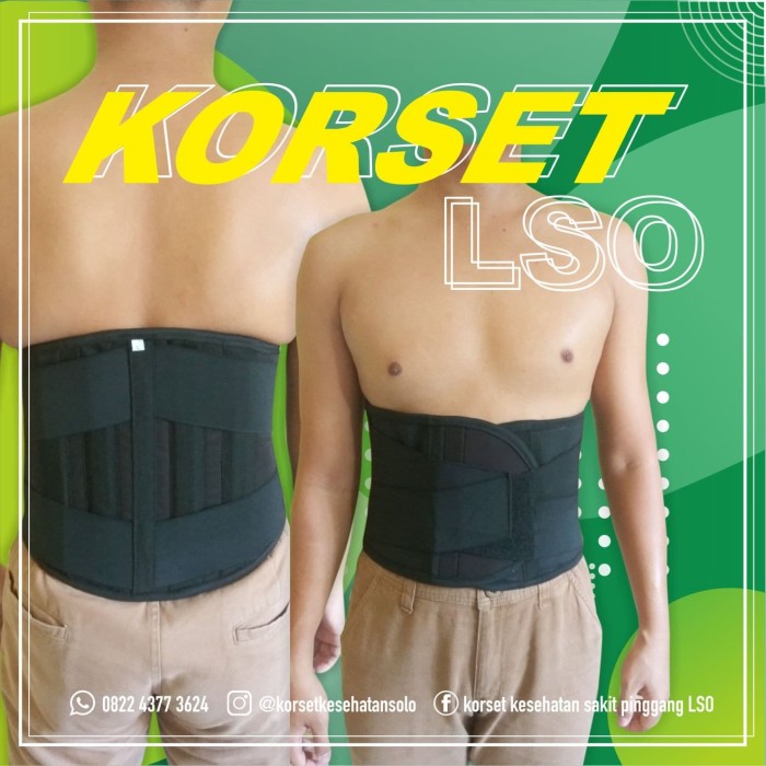 Korset Sakit Pinggang Hitam / Korset Kesehatan / Korset Nyeri Pinggang - XS