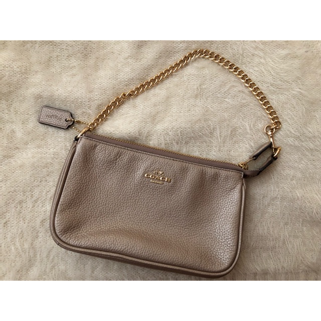 Preloved Original Coach Wristlet Platinum