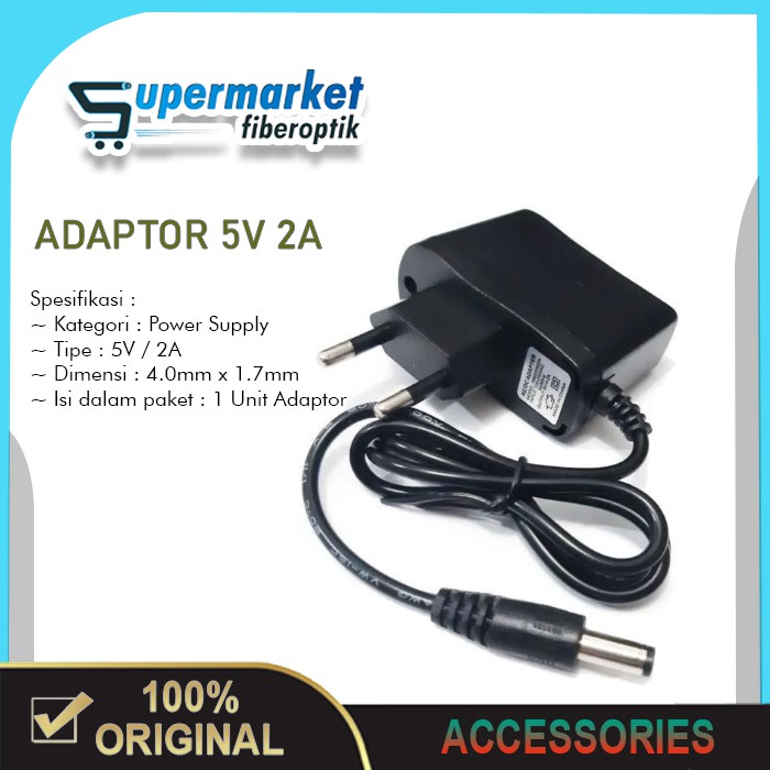 Adaptor 5V 2A Untuk Media Converter