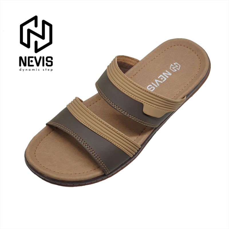 Sandal Pria Slop Kulit Original Nevis NVS 12 Sendal Pria Casual Selop