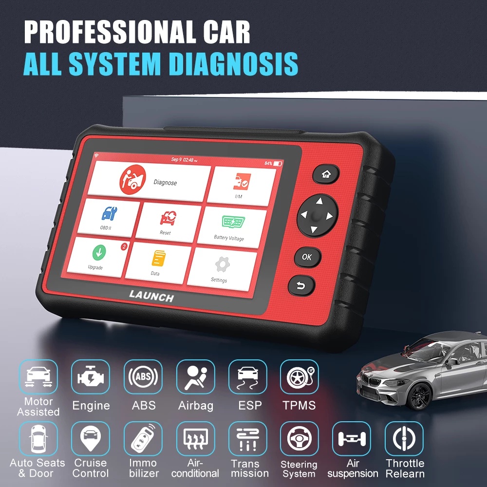 LAUNCH X431 CRP909 OE-Level Obd2 Scanner Car Scanner Odb2 Car Diagnostic Tool Obd Car Diagnostic Scanner Automotive Scanner With 26 Maintenance Reset Functions