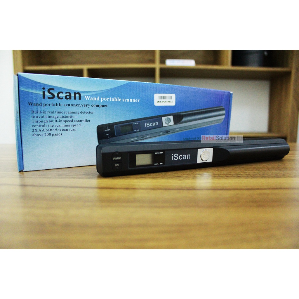 Scanner Dokumen Warna A4 Portable 900 DPI - iScan i Scan Wand Portable