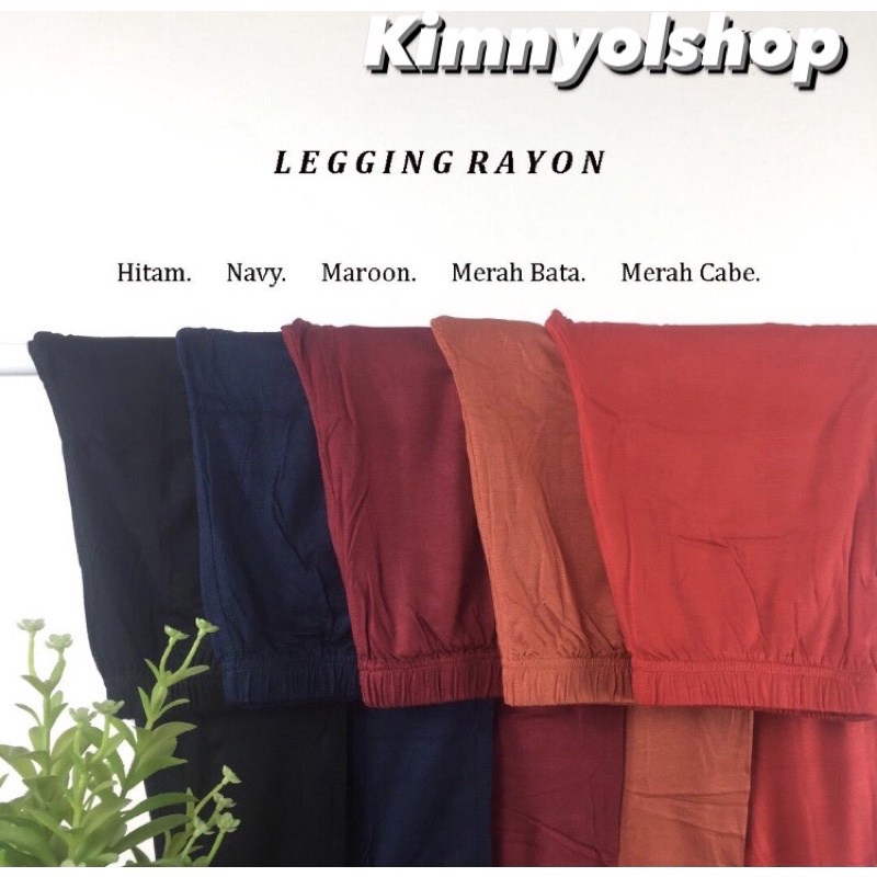 Legging Basic Rayon Premium, Legging Bahan Rayon Super Premium, Legging adem, Legging Dewasa