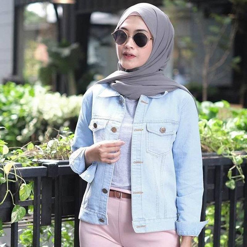 Jacket Jeans Gracia Wanita Denim Jaket Lepis Oversize Jins Jaket Klasik Kekinian Cewe Cewek Jaket Mu