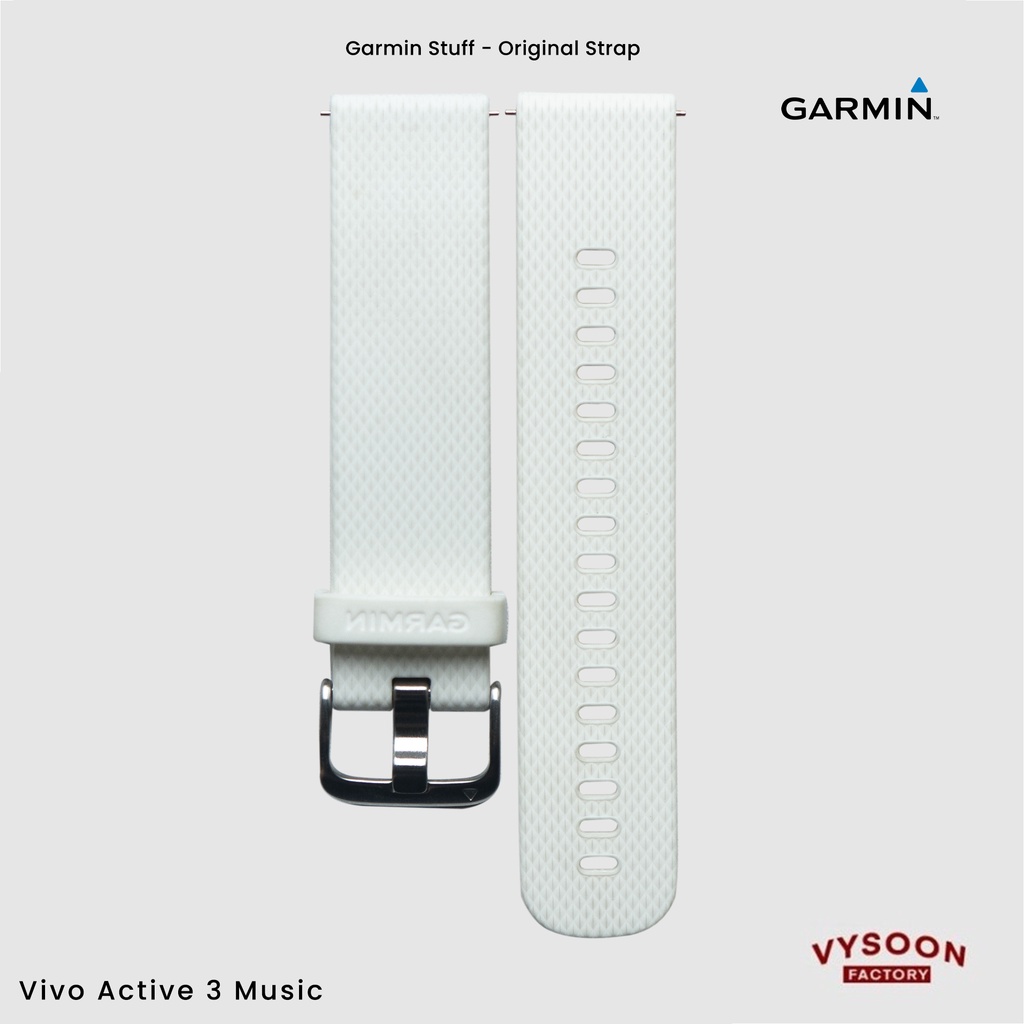 Strap Rubber Tali Jam Smartwatch Garmin Vivo Active 3 Music - White