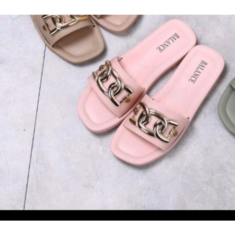 COD 7.7 BIG SALE BALANCE 268-5/ SANDAL KARET JELLY WANITA SANDAL SLIP KOTAK PEREMPUAN